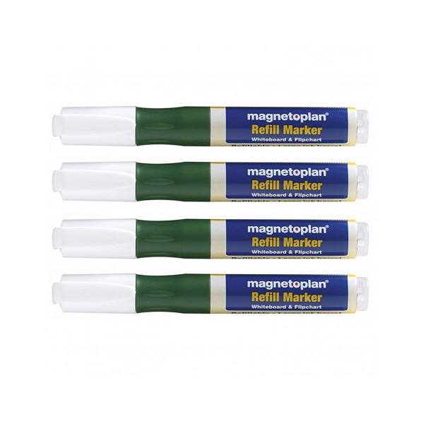 Маркеры универсальные заправляемые Magnetoplan Refillable Marker Green Set (1228505)