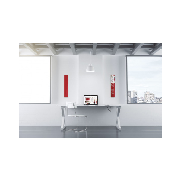 Доска стеклянная магнитно-маркерная 100x600 красная Magnetoplan Glassboard-Red (13400006)