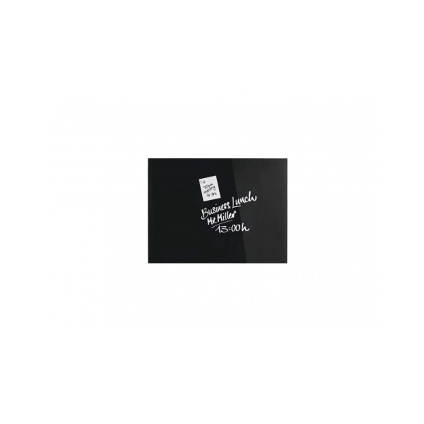 Скляна магнітно-маркерна дошка 800x600 чорна Magnetoplan Glassboard-Black (13403012)