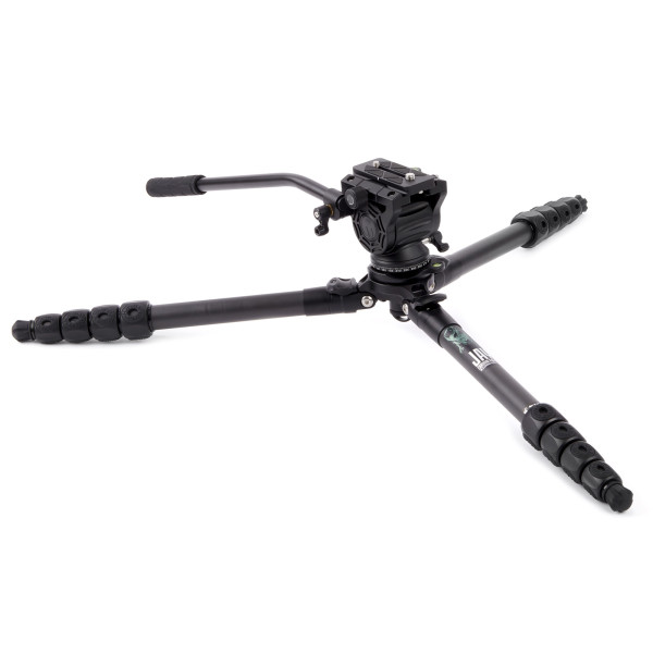 Штатив 3 LEGGED THING Legends Jay Matte Black Карбоновый, 5 секций, видео голова AirHead Cine Arca Matte Black и чехол в комплекте ( JAYKIT-ADARK )