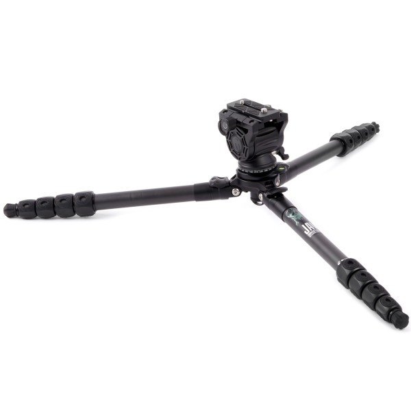 Штатив 3 LEGGED THING Legends Jay Matte Black Карбоновый, 5 секций, видео голова AirHead Cine Arca Matte Black и чехол в комплекте ( JAYKIT-ADARK )