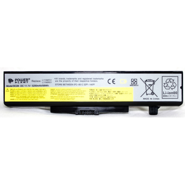 Акумулятор PowerPlant для ноутбуків IBM/LENOVO IdeaPad G580 (L11L6F01) 11.1 В 5200 мАч