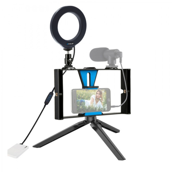 Ріг для телефону з кільцевою лампою Puluz PKT3026L