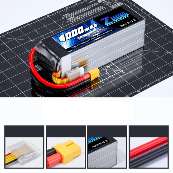 Акумулятор LiPo 6S 22.2V 100C 4000mAh XT60 Zeee lipo-222v-001-91