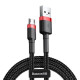 Кабель Baseus Cafule Cable USB для Micro USB 2,4 А, 1 м, червоний та чорний