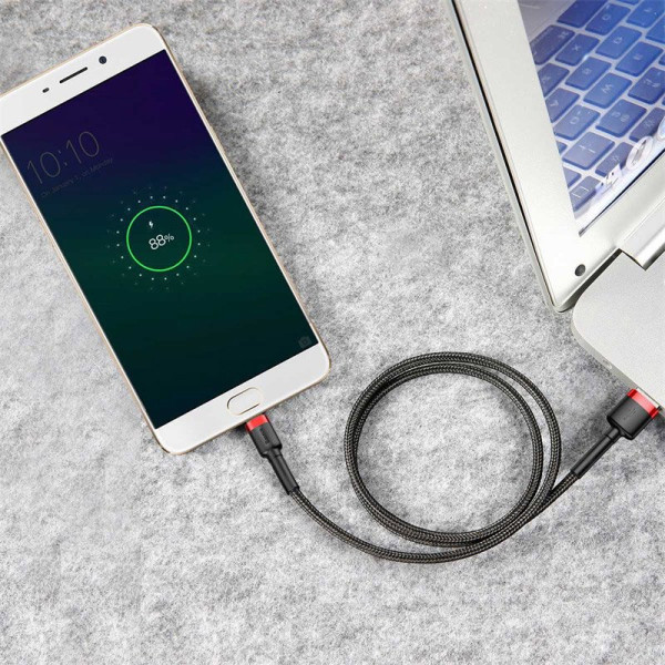 Кабель Baseus Cafule Cable USB для Micro USB 2,4 А, 1 м, червоний та чорний