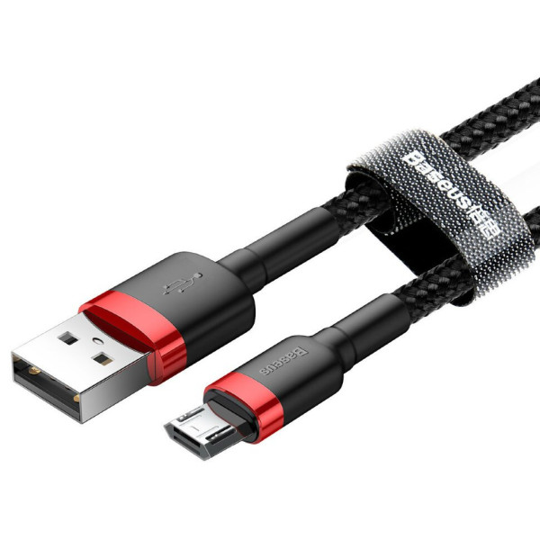 Кабель Baseus Cafule Cable USB для Micro USB 2,4 А, 1 м, червоний та чорний