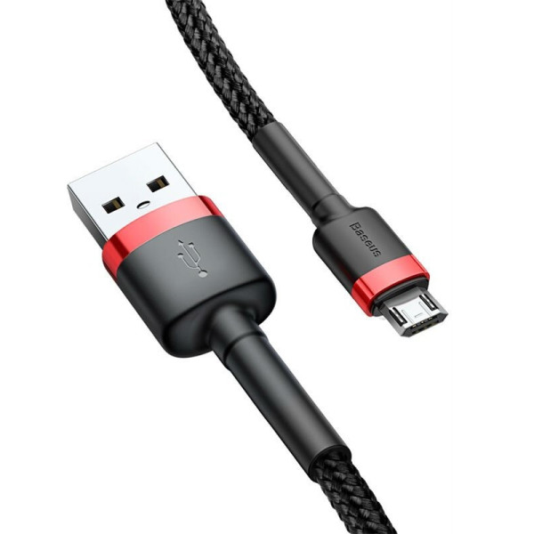 Кабель Baseus Cafule Cable USB для Micro USB 2,4 А, 1 м, червоний та чорний