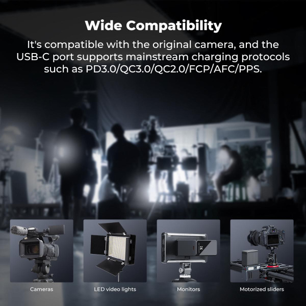 Акумулятор K&F Concept NP-F970 10500mAh з USB-C PD 45W для камер, LED-світла та моніторів (KF28.0073)