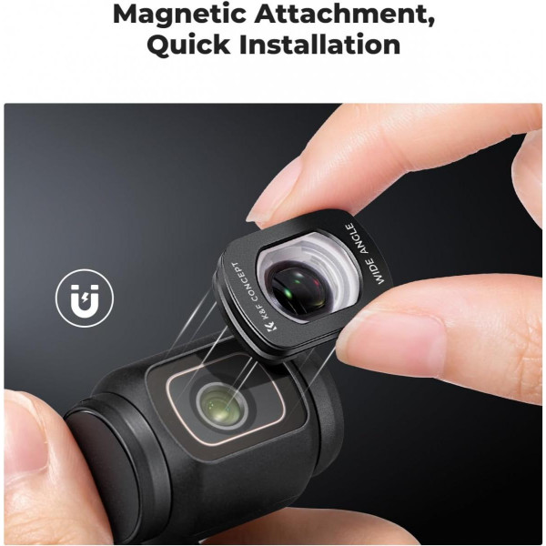 Набор магнитных линз K&F Concept (Wide 1.2X + Anamorphic) для DJI Osmo Pocket 3 (SKU.1799)