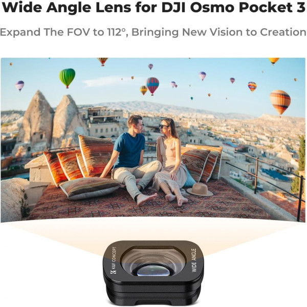 Набор магнитных линз K&F Concept (Wide 1.2X + Anamorphic) для DJI Osmo Pocket 3 (SKU.1799)
