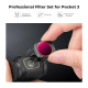 Набор светофильтров K&F Concept для DJI Osmo Pocket 3 — магнитный комплект UV + CPL + ND/PL (6 фильтров: UV, CPL, ND16&PL, ND32&PL, ND64&PL, ND256&PL), многослойное HD покрытие (SKU.2149)