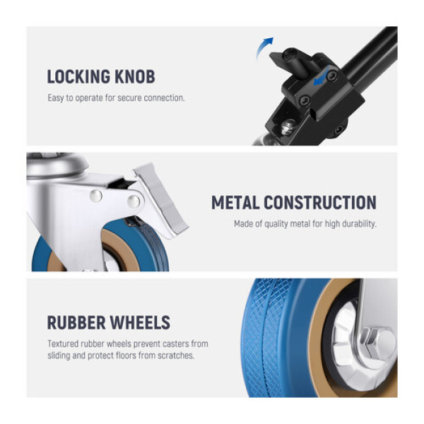 Комплект из 3-х профессиональных поворотных колес Neewer ST001 для стоек 22мм (ST001)