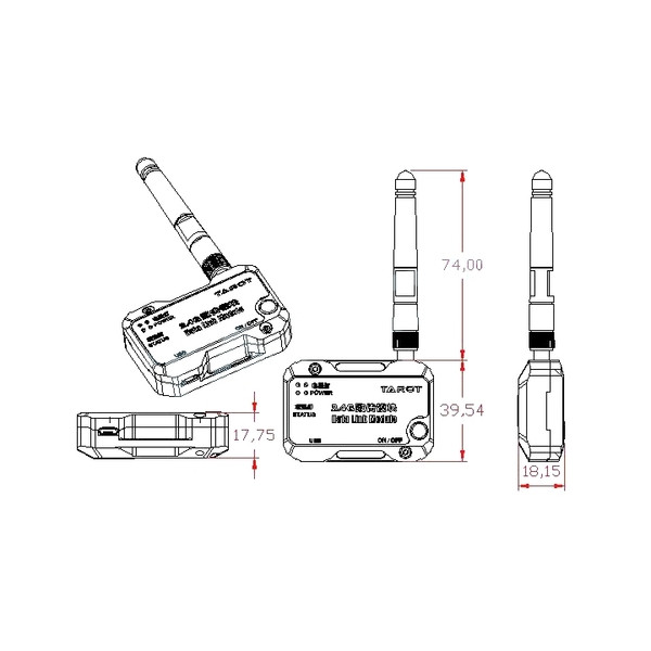Телеметрия Tarot ZYX-BD Bluetooth для контроллера ZYX-M (ZYX27)