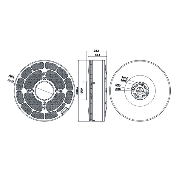 Мотор T-Motor U10 II KV100 1600W для мультикоптерів