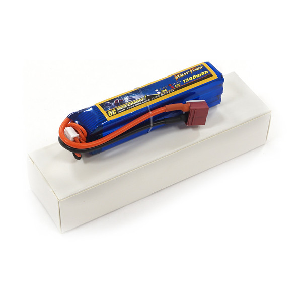 Аккумулятор для страйкбола Giant Power (Dinogy) Li-Pol 1300 мАч 11.1 В 96x20x24 мм T-Plug 25C