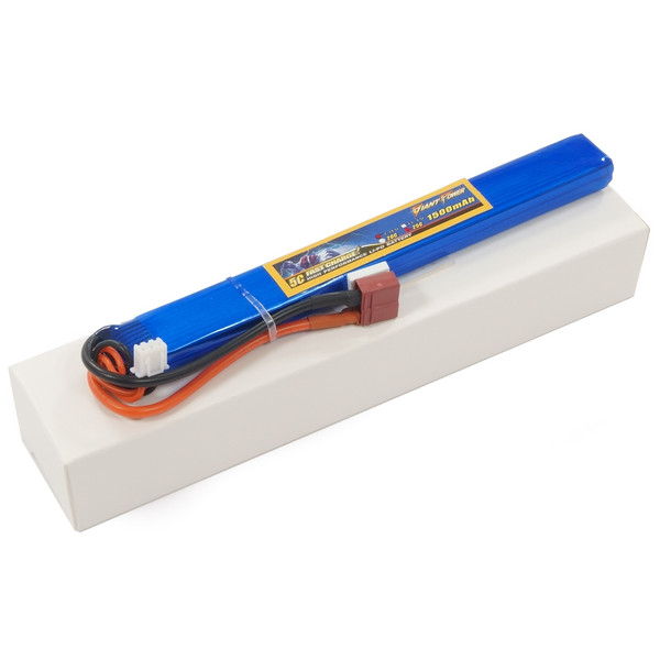 Акумулятор для страйкболу Giant Power (Dinogy) Li-Pol 1500 мАч 7.4 В 167x19x15 мм T-Plug 25C
