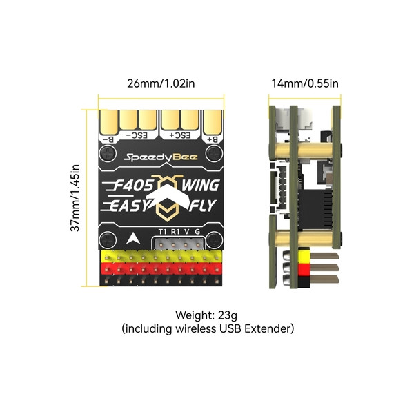 Політний контролер SpeedyBee F405 WING MINI для літаків