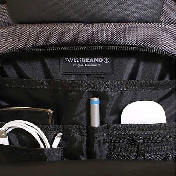 Сумка-рюкзак Swissbrand Houston 21 сірий (SWB_BL21HOU603U)