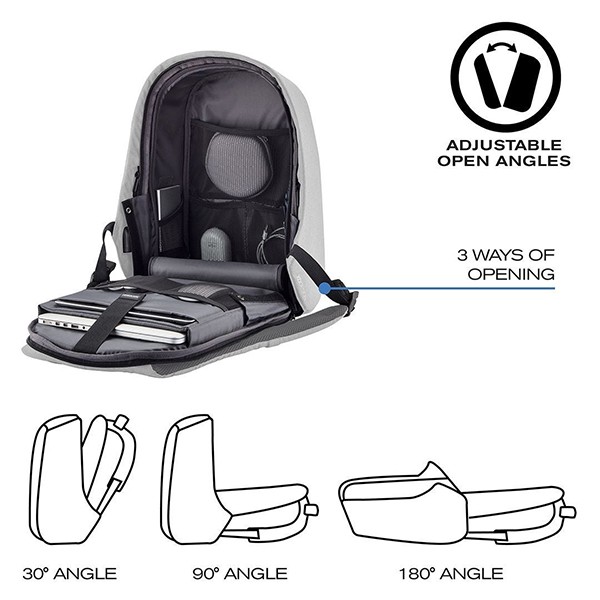 Рюкзак XD Design Bobby Hero Spring Anti-Theft backpack, Light Grey (P705.762)
