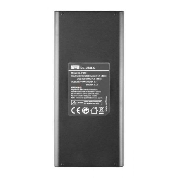 Зарядка двойная Newell DL-USB-C для NP-F550/770/970 (NL2120)