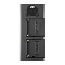 Зарядка подвійна NEWELL для акумуляторів NP-F550/750/970 (DL-USB-C for NP-F)