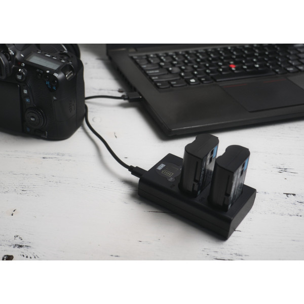 Зарядка двойная Newell DL-USB-C для NP-F550/770/970 (NL2120)