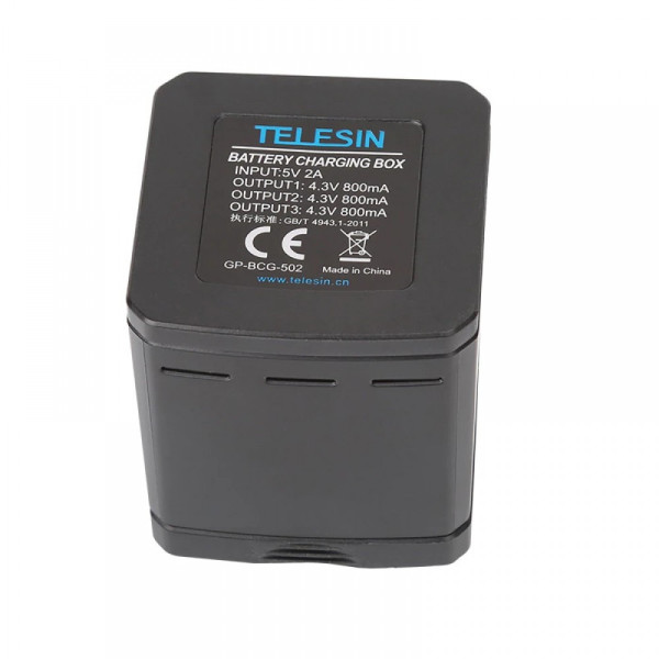 Зарядка GoPro 8 з двома акумуляторами Telesin GP-BNC-802