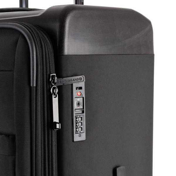 Чемодан Swissbrand Perth (M) Black (SWB_LYPER001M)