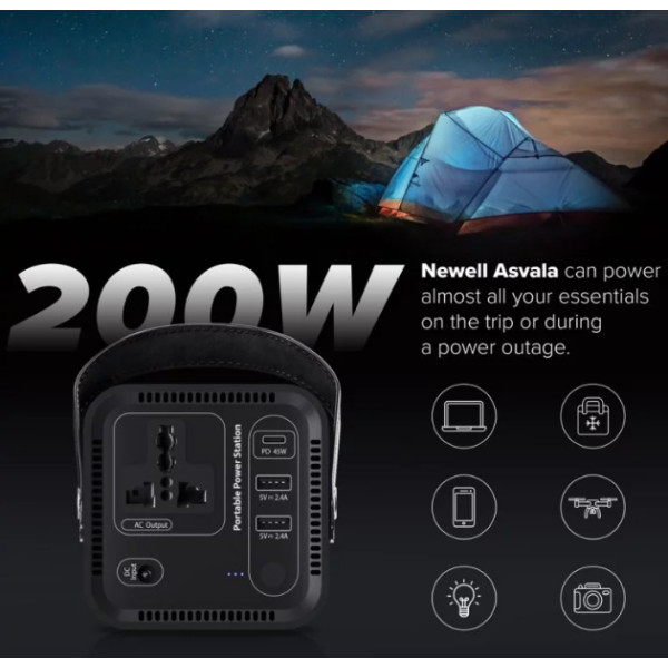 Зарядная станция Newell Power Station Asvala 220 V 41600 mAh PD 45 W (NL2955)