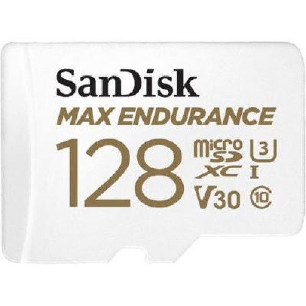 Картка пам'яті microSDXC (UHS-1 U3) SanDisk Max Endurance 128 ГБ клас 10 V30 (100 Мбіт/с) (адаптер SD)