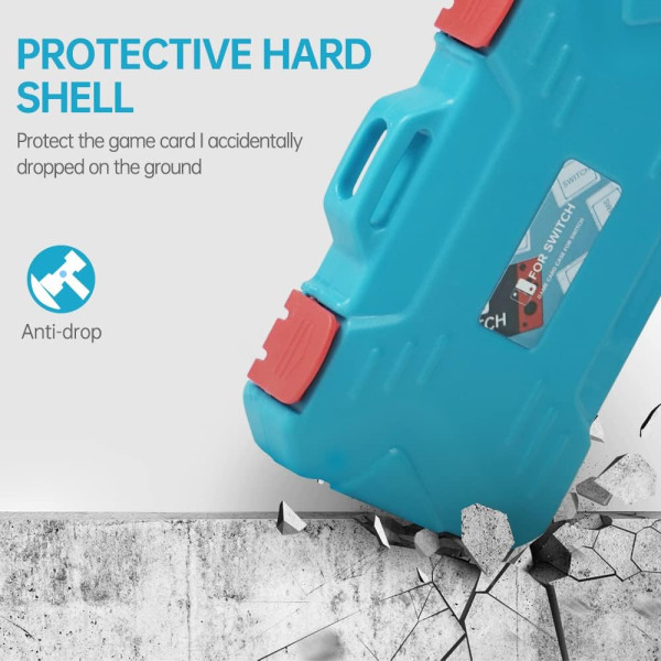 Защитный противоударный чехол Lynca KH10S для игровых карт Nintendo Switch и NS NX Hard Shell (голубой)