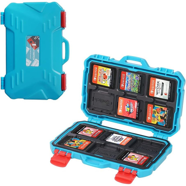 Защитный противоударный чехол Lynca KH10S для игровых карт Nintendo Switch и NS NX Hard Shell (голубой)