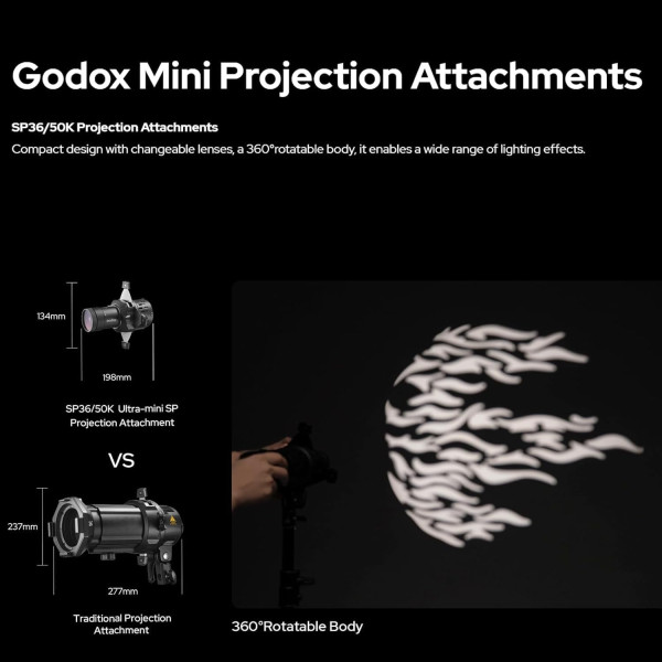 Проекційна насадка Godox для MS60Bi & MS60R (SP50K)