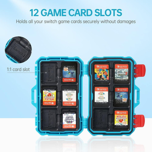 Защитный противоударный чехол Lynca KH10S для игровых карт Nintendo Switch и NS NX Hard Shell (голубой)