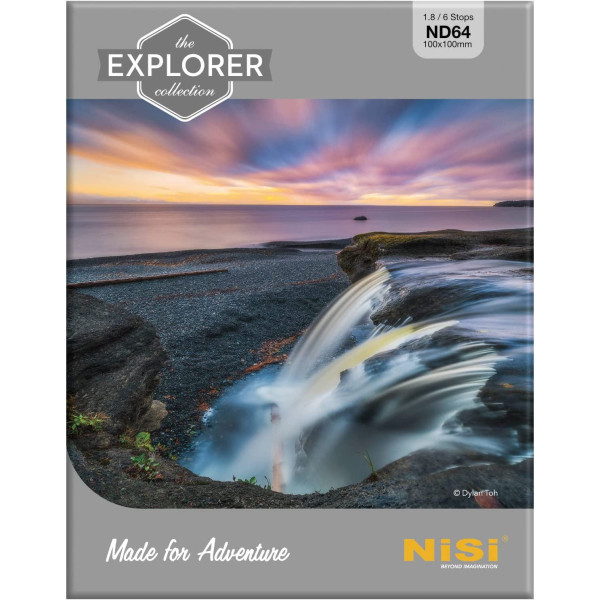 Фильтр NiSi ND64 100x100mm Коллекция Explorer IR ND | Закаленное стекло 6-ступенчатый фильтр нейтральной плотности | Длинная выдержка и пейзажная фотография