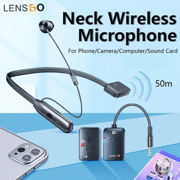 Мікрофон петличний бездротовий для телефону iphone, Android LensGo 318D 1v2