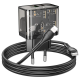 Сетевое зарядное устройство с кабелем HOCO N34 Dazzling dual-port PD20W+QC3.0 charger set (C to iP) Transparent Black