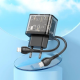 Сетевое зарядное устройство с кабелем HOCO N34 Dazzling dual-port PD20W+QC3.0 charger set (C to iP) Transparent Black