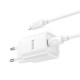 Сетевое зарядное устройство с кабелем HOCO C148A Charm single port PD30W charger set (C to iP) (EU) White