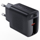 Сетевое зарядное устройство с кабелем ACEFAST A82 PD20W GaN single USB-C charger set (P5) (EU) Black