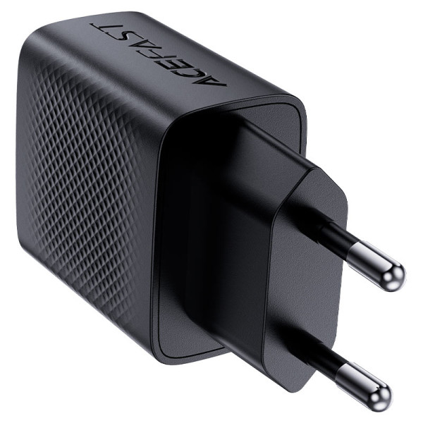 Сетевое зарядное устройство с кабелем ACEFAST A82 PD20W GaN single USB-C charger set (P5) (EU) Black