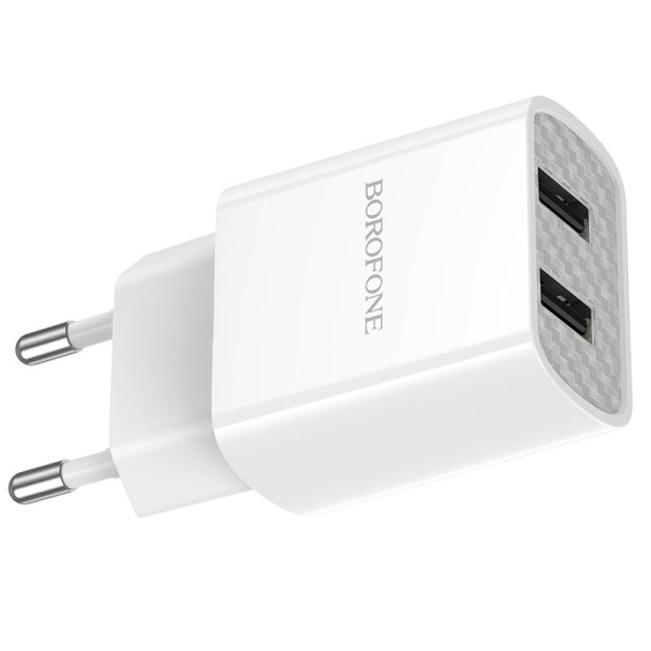 Сетевое зарядное устройство BOROFONE BA53A Powerway dual port charger White