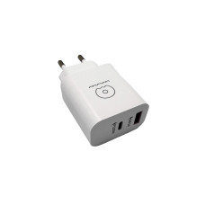 Сетевое зарядное устройство WUW-C172 20W PD USB-C + USB QC3.0 18W white