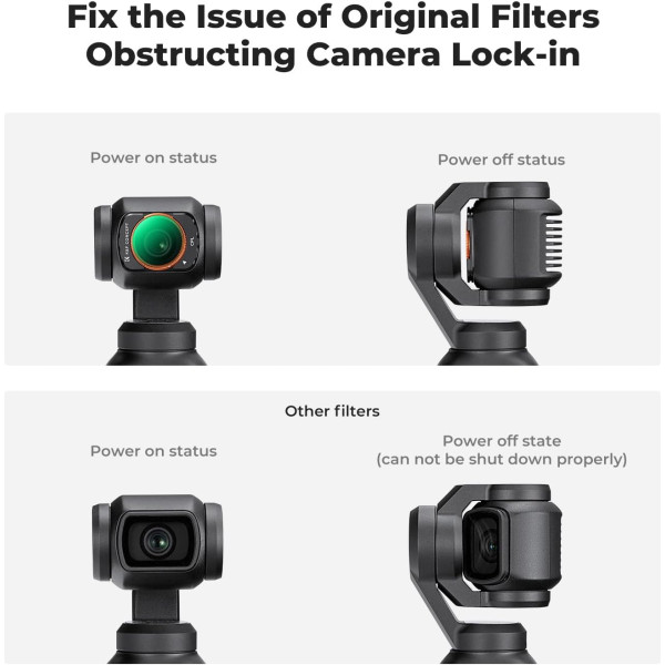 Комплект магнітних світлофільтрів K&F Concept для DJI Osmo Pocket 3 CPL + ND16+ ND64 + ND256 Multi-Coated (SKU.2150)