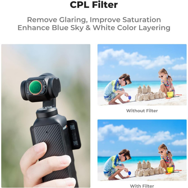 Комплект магнітних світлофільтрів K&F Concept для DJI Osmo Pocket 3 CPL + ND16+ ND64 + ND256 Multi-Coated (SKU.2150)