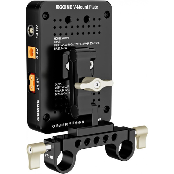 Батарейная площадка ZGCINE VM-VP2 kit3 V mount battery plate (Support USB-C PD input) (VM-VP2 Kit3)