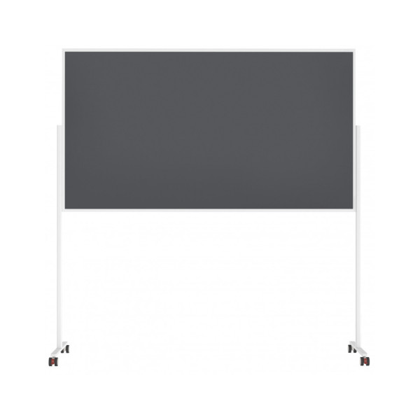 Доска модерационная мобильная 1000x1800 серая, каркас белый Magnetoplan Design-Seminarboard VarioPin Mobile Felt-Gray WhiteEdition (1181101)