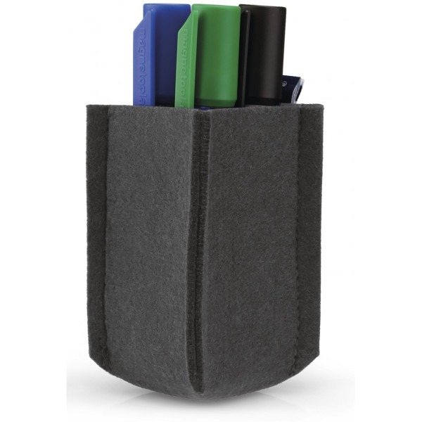 Держатель маркеров магнитный малый из PET-войлока серый Magnetoplan magnetoTray SMALL Gray (1227601)