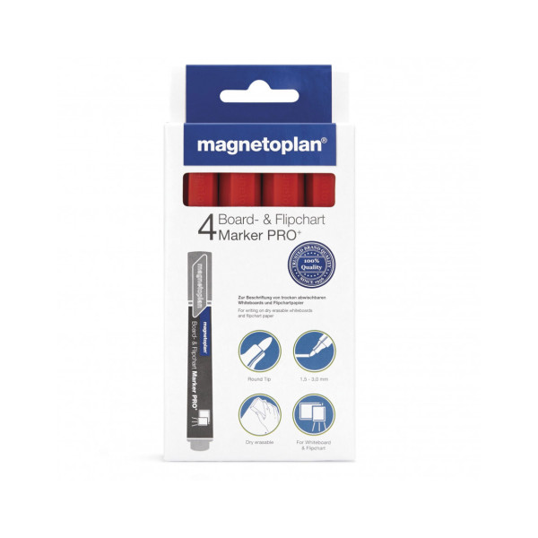 Маркеры универсальные красные Magnetoplan PRO+ Red Set (1228106)